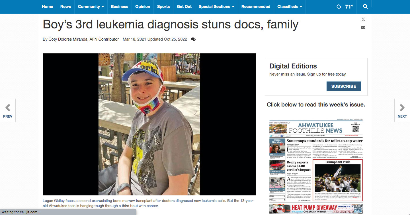 Boy’s 3rd leukemia diagnosis stuns docs, family