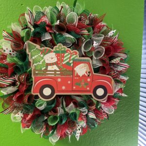 Santa Driving Red Truck