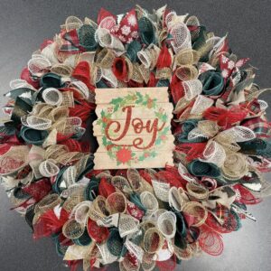 Joy Christmas Wreath