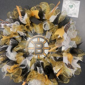 Boston Bruins Hockey Wreath