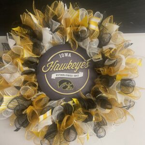 Iowa Hawkeyes Wreath