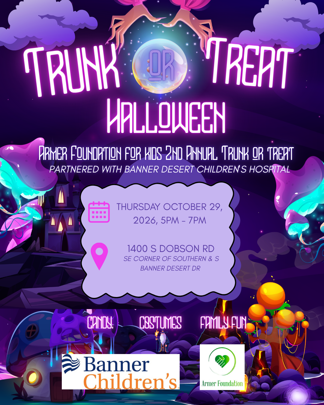 Trunk or treat halloween drive